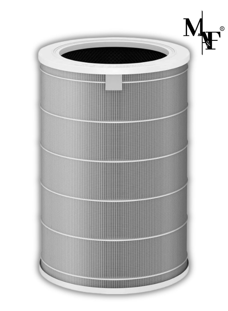 M.A&F's Air Purifier High Efficiency Filter for Xiaomi Mi 2/2S/3C/2H/Pro/3H 4/4PRO/4LITE, Model M8R-FLH -Black, H13 True HEPA, Activated Carbon Replacement Filter (2/2S/3C/2H/Pro/3H) - Image 1