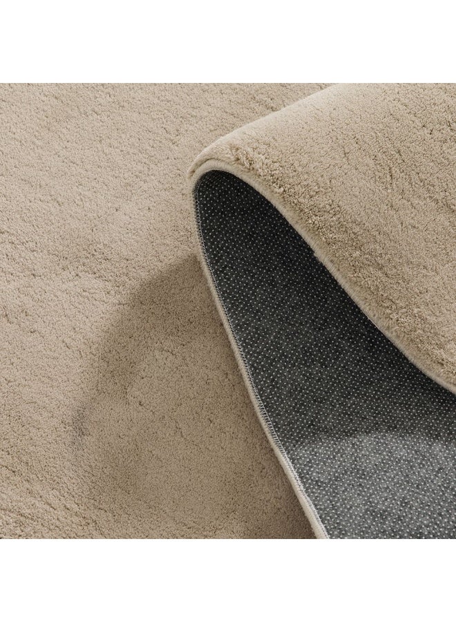 DANUBE HOME Nova Tufted Shaggy Solid Rug | Washable Solids Style | Polyester Area Rug Floor Covering | Indoor Carpet For Living Room Dining Bedroom 240X340cm-Camel - Image 4