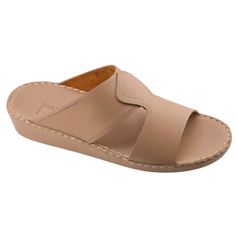 AET A E T Handmade Arabic Sandals For Men | Outdoor Mens Slippers | Everyday Flip Flops Open Toe | Arabic Genuine Softy Leather | New Design | Matching Color Footbed | Comfortable & LightWeight - Image 1