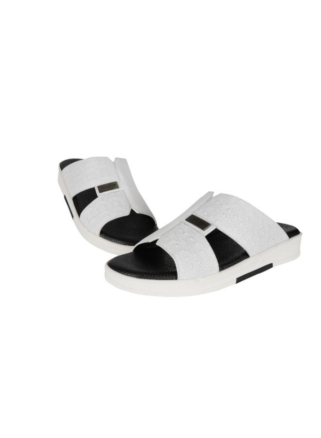barjeel uno Barjeel Uno Mens Elegant Sandals MSA-116 White  - Image 2