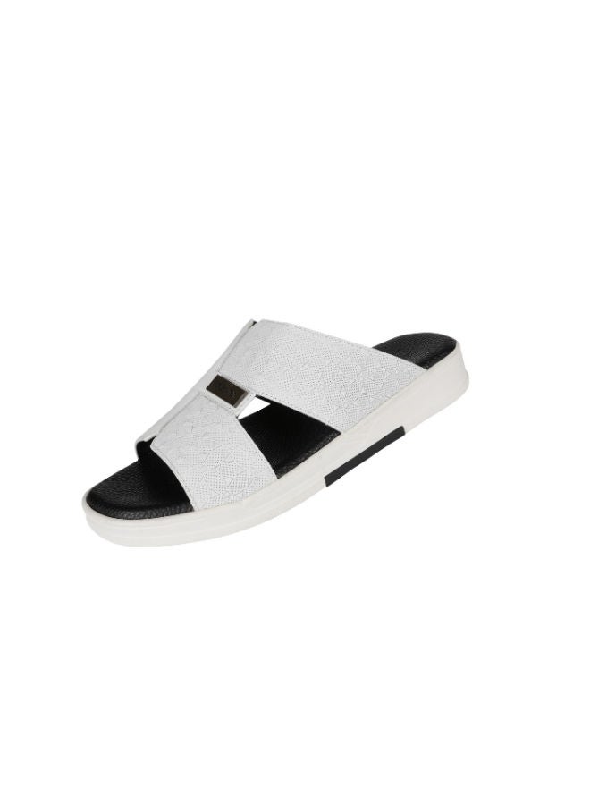 barjeel uno Barjeel Uno Mens Elegant Sandals MSA-116 White  - Image 3