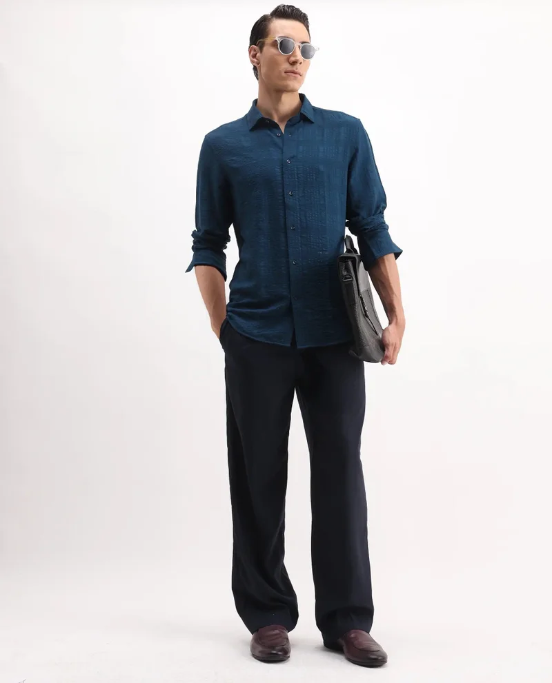 Rare Rabbit Men's Checked Viscose Shirt