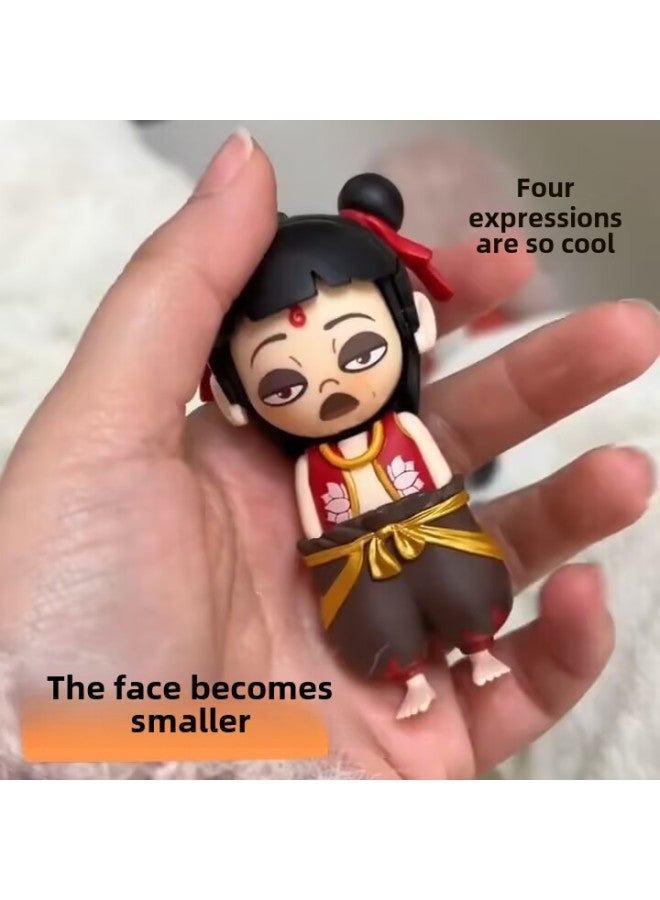 Which Face-changing Doll Magic Child's Expression Decompression Toy Online Red Explosions Creative Funny Hand-made Doll Pendant-Colour:Yellow-labu Bu - Image 5