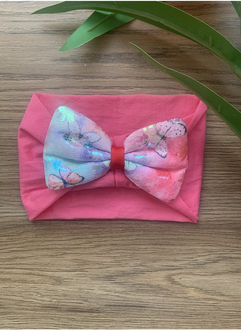 The Girl Cap The Girl Cap Baby Butterfly Headband – One Size Beautiful & Elegant Design Stretchable Headwear - Perfect Hair Accessories for Baby (Red)  - Image 2