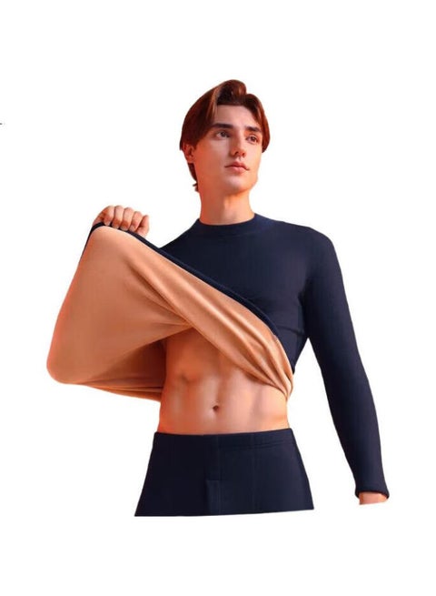 XUEXIMAN Men'S Lamb Cashmere Thermal Underwear Set Thickened High