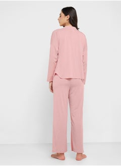 Ginger 3 Pc Lounge Set With Crop Top, Robe & Pyjama  - Image 2
