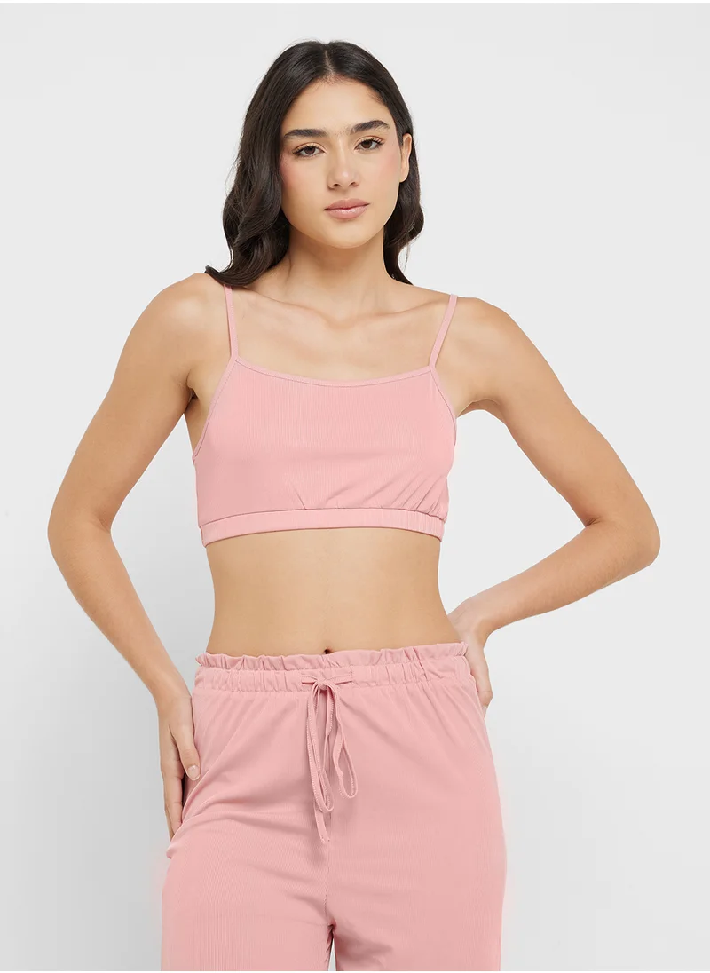 جينجر 3 Pc Lounge Set With Crop Top, Robe & Pyjama