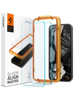 Spigen GLAStR Align Master Google Pixel 8a Screen Protector Premium Tempered Glass Case Friendly [2 Pack]  - Image 1