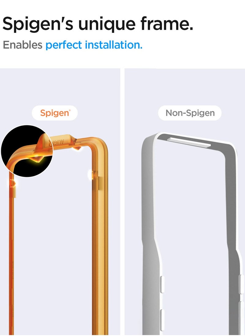 Spigen - GLAStR Align Master Google Pixel 8a Screen Protector Premium Tempered Glass Case Friendly [2 Pack] - Image 1
