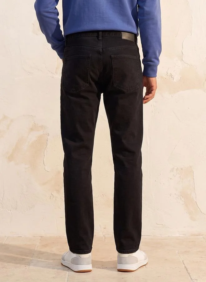 Splash FAV BLACK Denim Straight Fit Jeans for Men | Best Price UAE