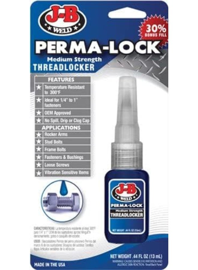 J-B WELD 24213 Perma-Lock Medium Strength Threadlocker - Blue - 13 Ml - Image 3