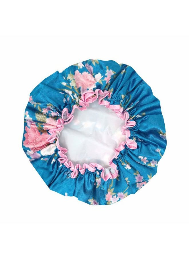allydrew Wild Side Reusable Women's Waterproof Shower Caps for Long Hair, Carnations  - Image 2