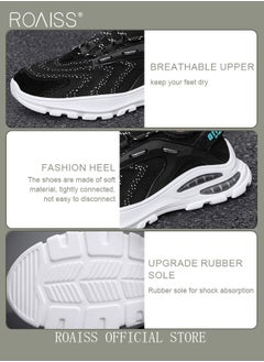 roaiss New Men Lace up Front Colorblock Sneakers Sport Outdoor Canvas Skate Shoes INS Trendy Casual Lightweight Comfy Men's Walking Shoes for Young Men Teenagers Spring and Summer  - Image 5
