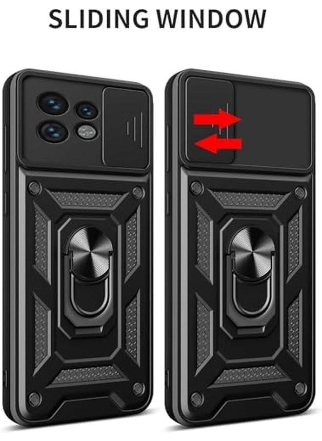 1 Plus 2 For Infinix Note 30 5G Case Cover With Full Covered Screen Protector Built Slide Camera Protection Cover Military Heavy Duty Protective Phone Case Black Infinix Note 30 5G