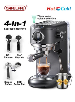 4 In 1 Espresso Machine Hot Cold Coffee Machine For Nespresso Dolce Gusto ESE Pods And Ground Coffee For Household Hotel And Office 1.1L - pzsku/ZA3FF875DBB51542C61B4Z/45/1746221501/4aade837-b53a-42ba-b2f4-cc98984305f7