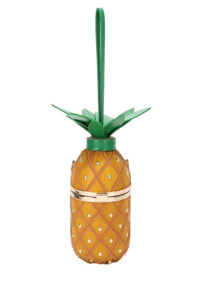 Lanpet Pineapple-Shaped Crossbody Bag for Women PU Leather Rivets Chain Strap Shoulder Bag Tote Handbags - Image 2