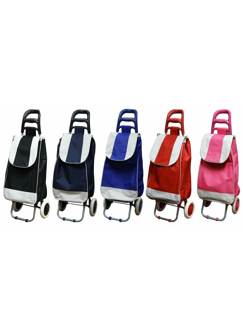 DubaiGallery 1Pcs Random Color Unique Heavy Duty Shopping Trolley Bag with Wheels for Vegetables Grocery - Image 2