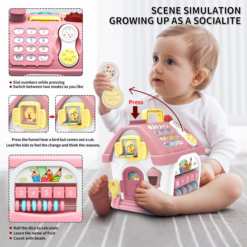 Ming You Montessori Toys for 1+ Year Olds Girl Gifts - 8-in-1 Musical Learning House Baby Toy 6-12 12-18 Months, Toddler Toys Age 1, 2 Year Old Girl Birthday Gifts - Image 3