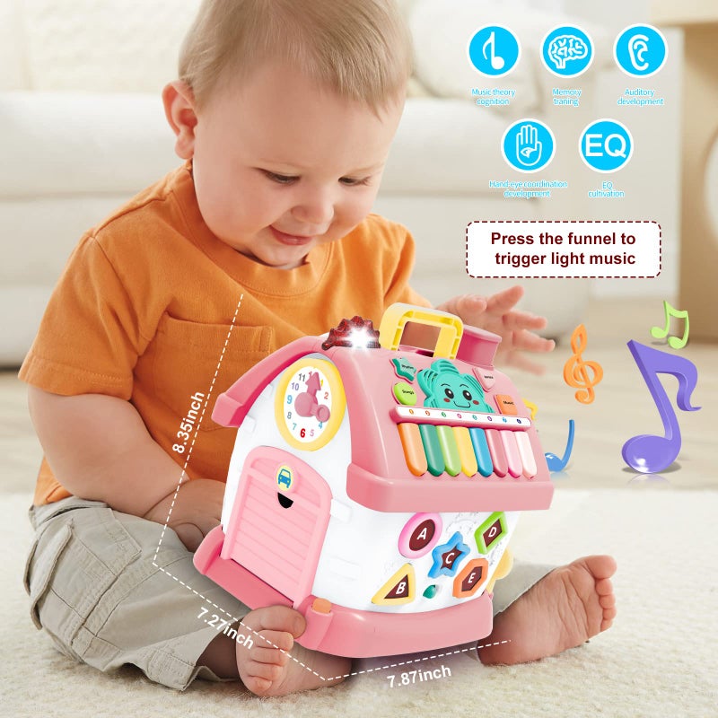 Ming You Montessori Toys for 1+ Year Olds Girl Gifts - 8-in-1 Musical Learning House Baby Toy 6-12 12-18 Months, Toddler Toys Age 1, 2 Year Old Girl Birthday Gifts - Image 2