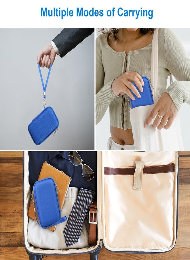 كانبوك حقيبة حمل كانبوك لكاميرا باناسونيك لوميكس LX10/ ZS80/ ZS100/ ZS70/ ZS200/ ZS60 الرقمية بدقة 4K، حقيبة كاميرا سهلة الاستخدام، جيب شبكي بسحاب يتسع لكابل USB والبطاريات، لون أزرق - Image 3