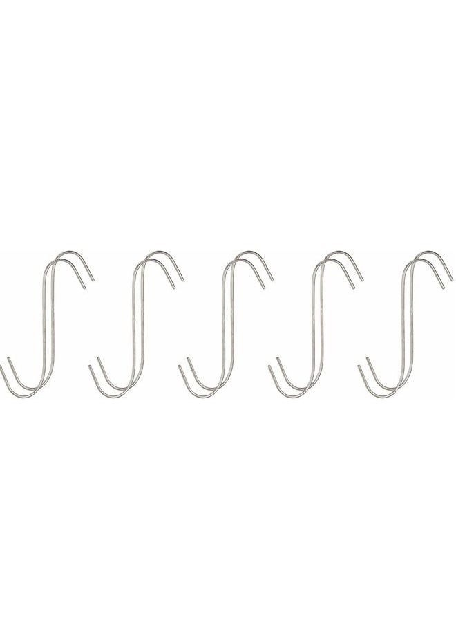 Cool Baby - Stainless Steel S Hook 10 Pack Pot Hanger Round Polished Metal Chef Kitchen Tools L - Image 1