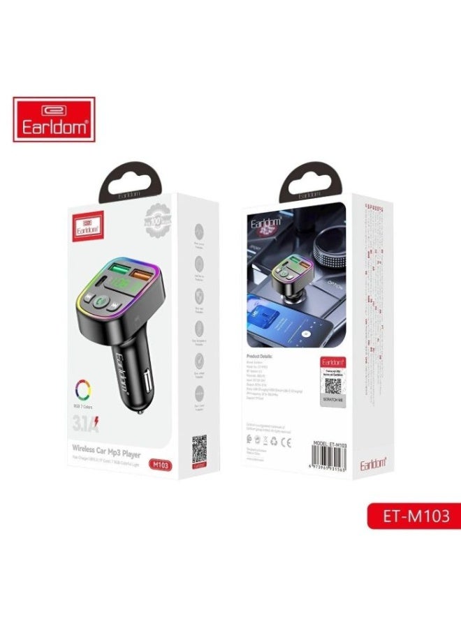 Earldom M103 Bluetooth Wireless Car MP3 Player - Image 1