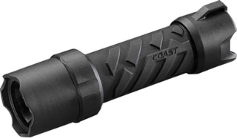 COAST POLYSTEEL 400 440 Lumen PURE BEAM Focusing LED Flashlight with TWIST FOCUS and Stainless Steel Core Black - Image 1