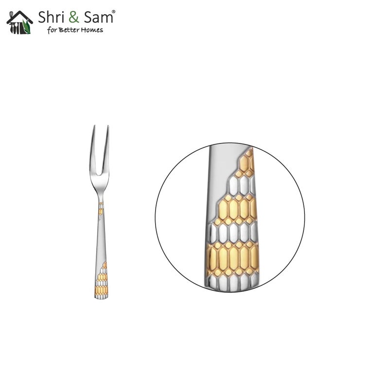 Shri & Sam Shri Sam Stainless Steel Lavish Fruit Fork6 Pieces - Image 3