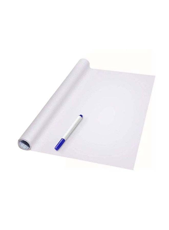 NIBEMINENT Thickened Waterproof Removable Dry Erase Self-Adhesive Whiteboard Sticker White - Image 1