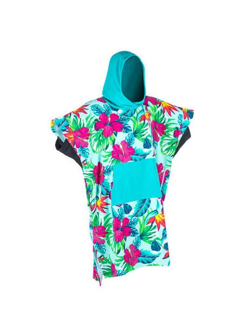 Knee-Length Poncho Printed