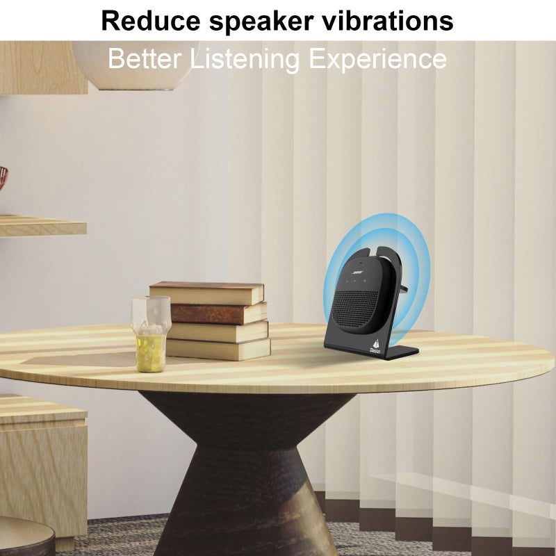 TXEsign Desktop Stand for Bose SoundLink Micro Portable Speaker, 1 Pack Acrylic Speaker Holder Shop Display Stand Table Holder Anti-Slip Base Stand (Black) - Image 2
