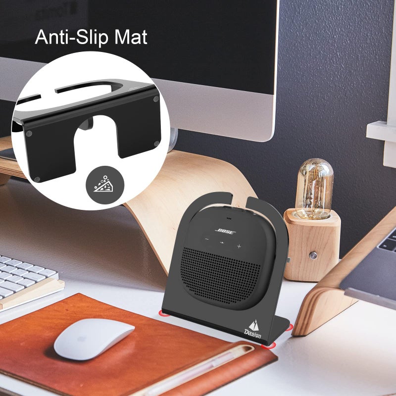 TXEsign Desktop Stand for Bose SoundLink Micro Portable Speaker, 1 Pack Acrylic Speaker Holder Shop Display Stand Table Holder Anti-Slip Base Stand (Black) - Image 3