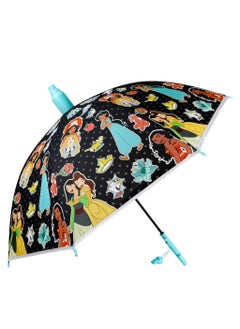 Disney Princess Plastic Cover Umbrella for Kids with Whistle