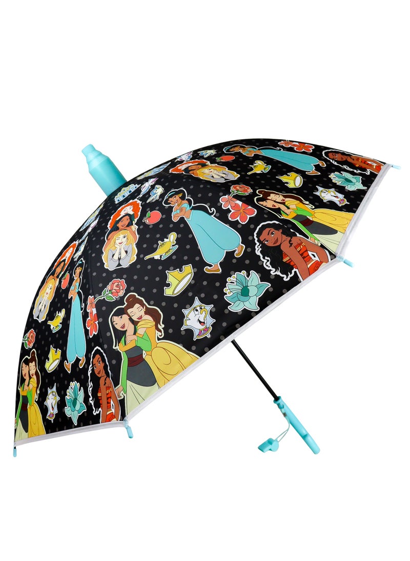 Disney Princess - Disney Princess Plastic Cover Umbrella for Kids with Whistle - Image 1