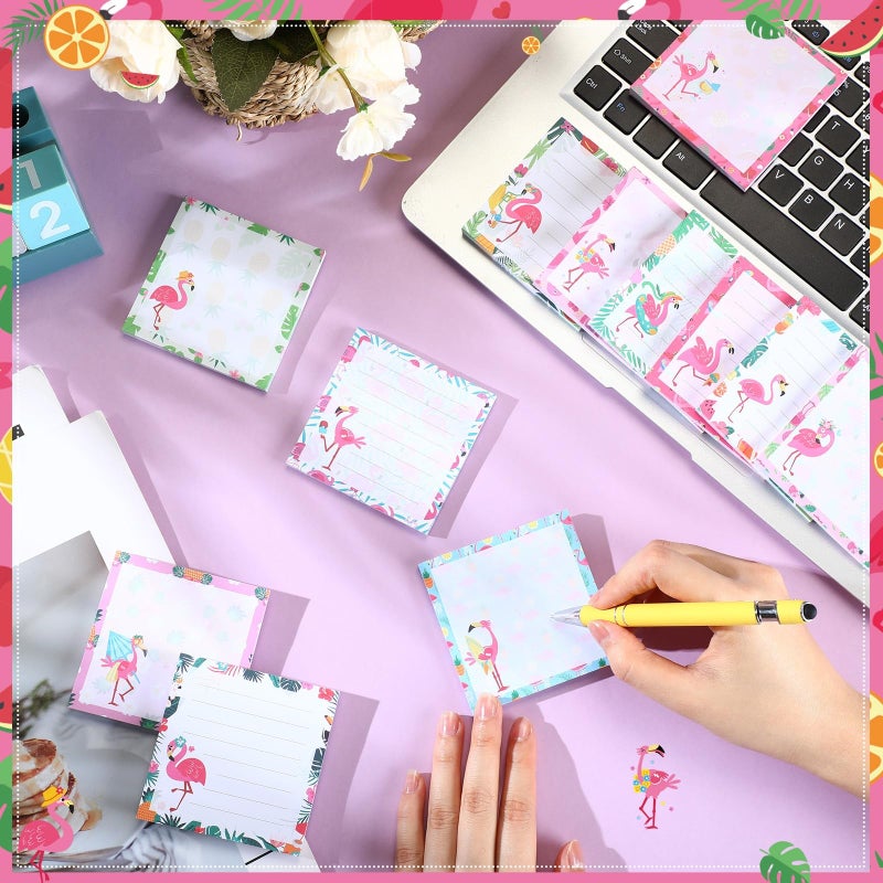 Handepo 12 Pack Flamingo Sticky Notes Bulk Small to Do List Funny Cute Animals Notepad Supplies for Office School Gifts, 600 Sheets in Total - Image 5