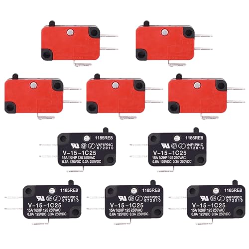 RuoFeng 10Pcs 125V250V 15A Cherry Micro Limit Switch SPDT Snap Action Button for Microwave Oven Door Arcade V151C25 - Image 1