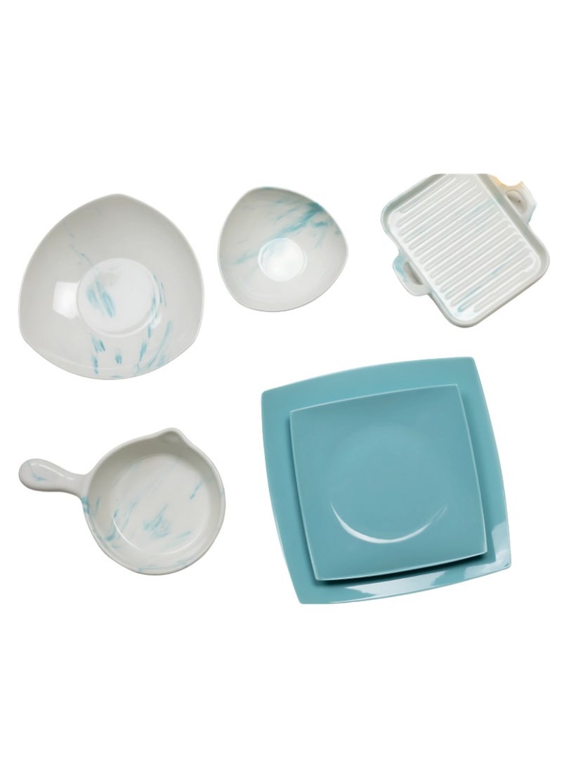 طقم عشاء بورسلين 26ق يستخدم داخل الميكرويف و غسالة الأطباق ماركة لوتس