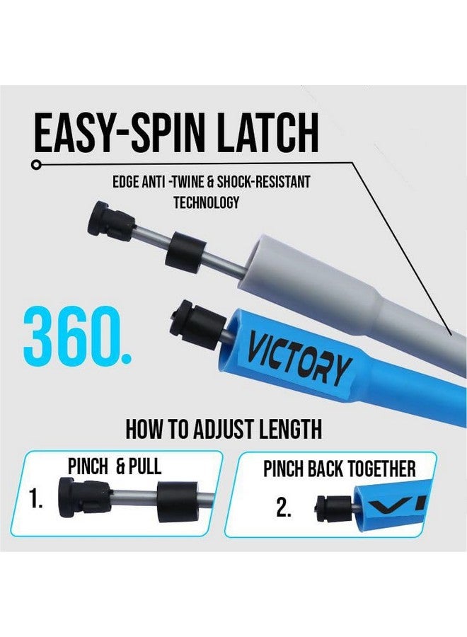 VICTORY Adjustable Skipping Rope for Men and Women for Kids Jumping Rope for Exercise, Gym Fitnes Freestyle Skipping Rope (Blue),Rubber - Image 3