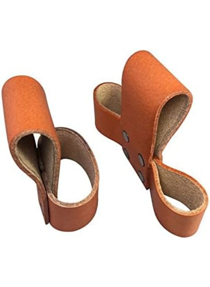 2 Packs Leather Hammer Holder - Handmade Premium Tool Holster with Belt Loop for Hammers, Axes, Hatchets and Woodwork  Handcraft, Multi Tool Hammer Holder, Small Hammer Hatchet Carrier Holster, Brown - Image 2