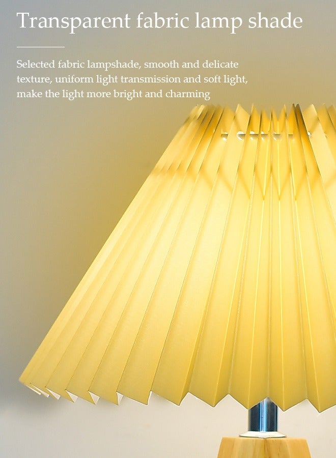 DUNISO Bedside table lamp, USB fabric bedroom lamp, LED desk lamp reading lamp, three color multi-level adjustable, with three legged base, suitable for living room, study, bedroom and office - Image 2