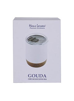 Hans Larsen GOUDA - Hans Larsen Vacuum Mug With Cork Base - White  - Image 3