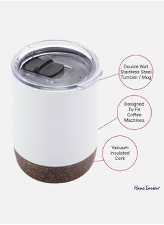 Hans Larsen GOUDA - Hans Larsen Vacuum Mug With Cork Base - White  - Image 4