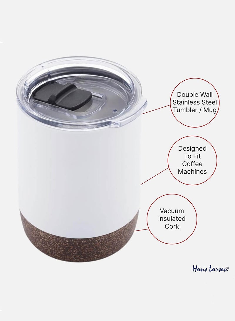 هانز لارسن جودة - كوب مفرغ من الهواء من هانز لارسن بقاعدة من الفلين - أبيض - Image 4