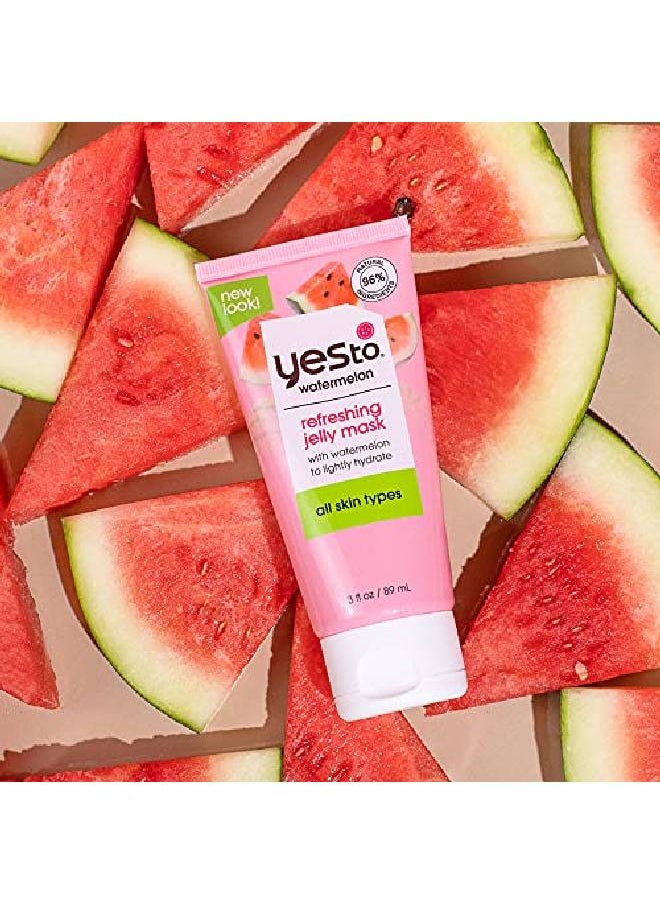 Yes To - Light Hydration Super Fresh Jelly Mask All Skin Types Quench Soften Skin With Lycopene + Vitamin C Vegan With 96 Natural Ingredients, Pink, Watermelon, 3 Fl Oz - Image 1