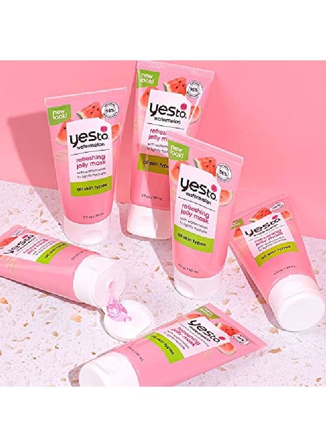 Yes To - Light Hydration Super Fresh Jelly Mask All Skin Types Quench Soften Skin With Lycopene + Vitamin C Vegan With 96 Natural Ingredients, Pink, Watermelon, 3 Fl Oz - Image 1