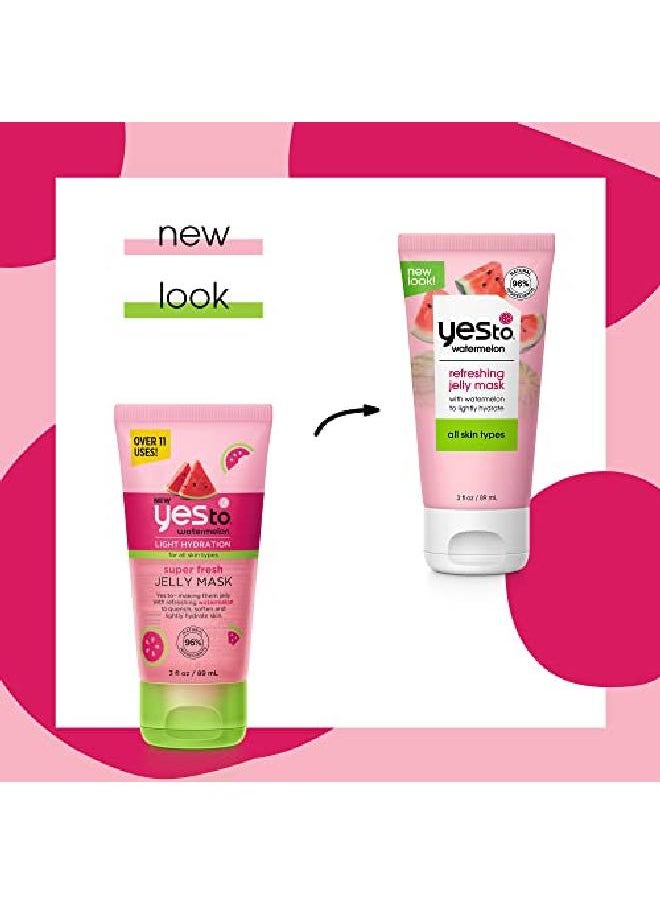 Yes To - Light Hydration Super Fresh Jelly Mask All Skin Types Quench Soften Skin With Lycopene + Vitamin C Vegan With 96 Natural Ingredients, Pink, Watermelon, 3 Fl Oz - Image 1
