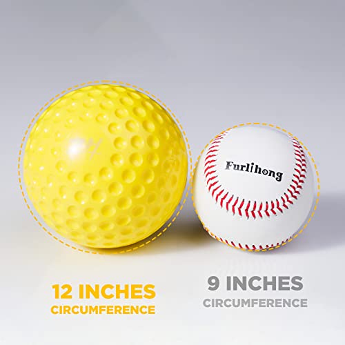 Furlihong 12-Inch Sting-Free Dimpled Training Softballs for 6902BHA Toss Machine, 6.57 oz/pcs, by The Dozen - Image 4