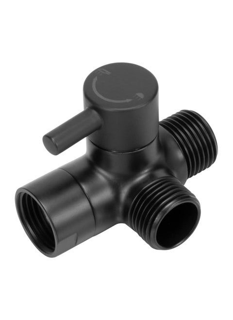 Shower Arm Diverter Valve 3 Way Solid Brass Universal G1/2" T-Adapter Bathroom System Replacement Component for Handheld Head and Fixed