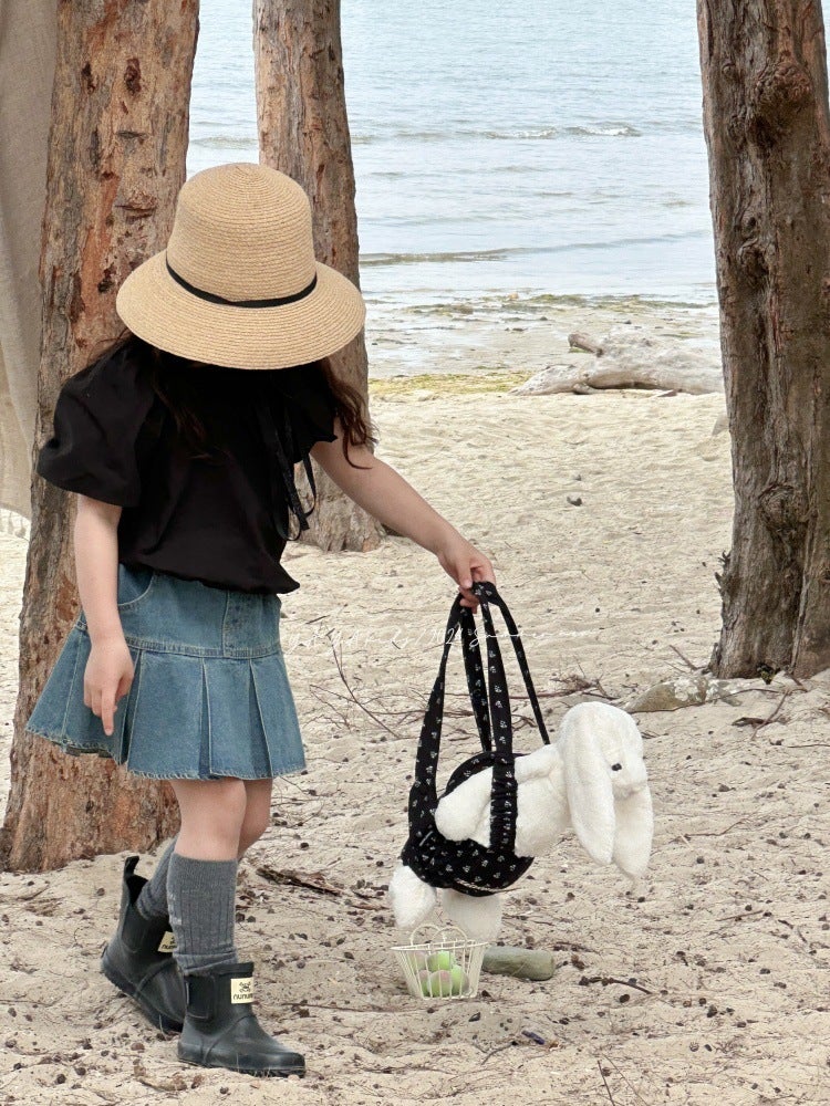 Girl'S Denim Skirt 2024 Children'S Niche Skirt Little Girl'S Elegant Pleated Skirt Skirt - Image 2