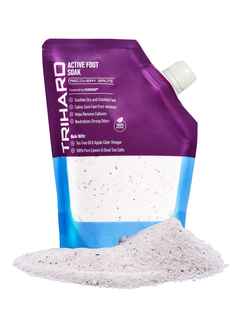 TRIHARD ctive Foot Soak Salts Pedicure Kit Foot Soak for Dry Cracked Feet Herbal Foot Spa with Tea Tree Oil Menthol Detox Foot Soak for Athletes Smelly Feet Foot Bath Foot Softening Soak - Image 1
